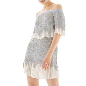 Bardot Leaf Pleat Minidress (worn once)